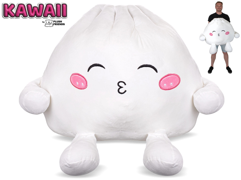 Plush Friends Kawaii plyšový knedlíček bao se špulící pusou 60 cm