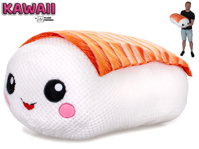 Plush Friends Kawaii plyšové sushi nigiri losos 60 cm
