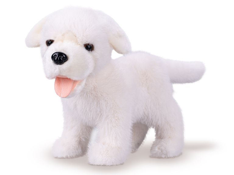 Labrador plyšový 23 cm bílý