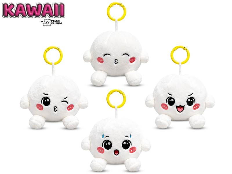 Plyšový přívěsek na klíče Bao knedlíček Plush Friends Kawaii 8 cm - 1 kus