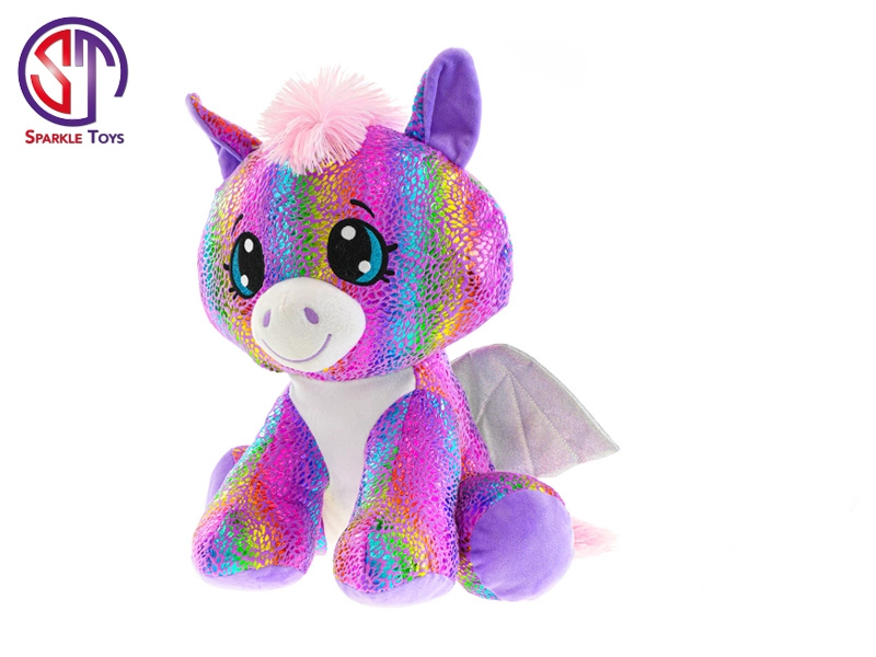 Plyšový pegas Star Sparkle 24 cm – duhový sedící mazlíček