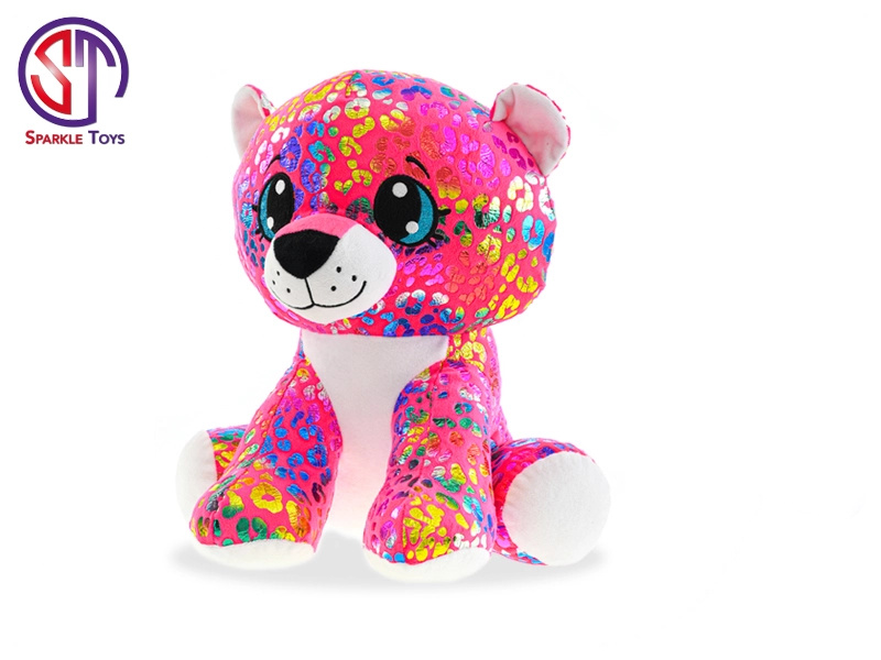 Plyšový leopard Rainbow Star Sparkle 24 cm sedící