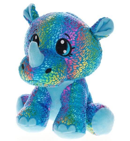 Nosorožec Star Sparkle plyšový modrý 24cm sedící 0m+