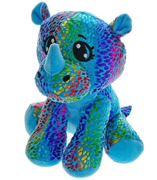 Nosorožec Star Sparkle plyšový modrý 16cm sedící 0m+