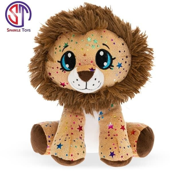 Lev Star Sparkle plyšový hnědý 16cm sedící 0m+