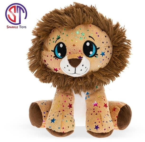 Lev Star Sparkle plyšový hnědý 37cm sedící 0m+