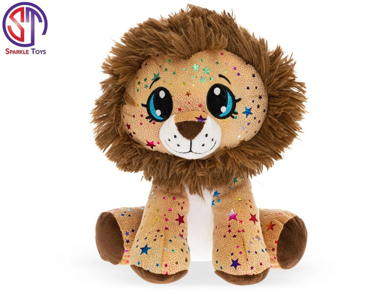 Lev Star Sparkle plyšový hnědý 37cm sedící 0m+