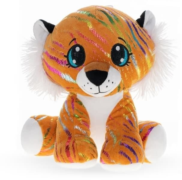 Tygr Star Sparkle plyšový oranžový 16cm sedící 0m+