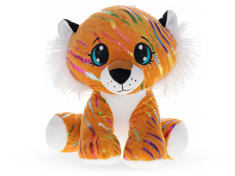 Tygr Star Sparkle plyšový oranžový 16cm sedící 0m+