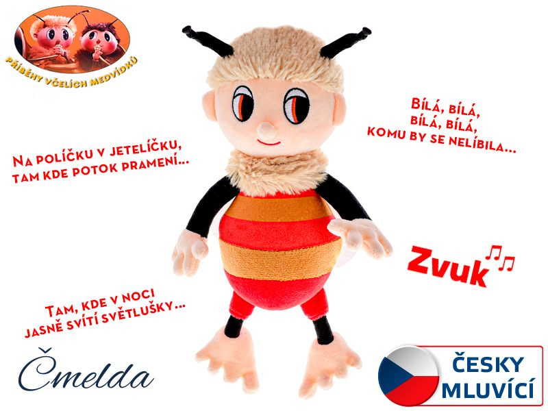 Včelí medvídek zpívající Čmelda 29cm