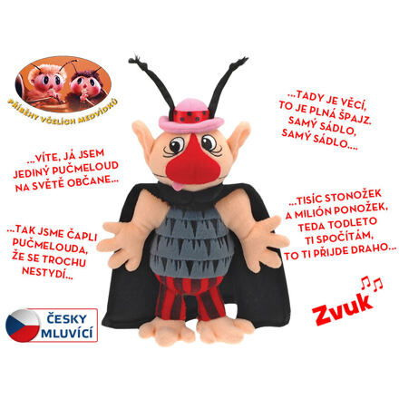 Příběhy včelích medvídků Pučmeloud plyšový 37cm česky mluvící na baterie v sáčku