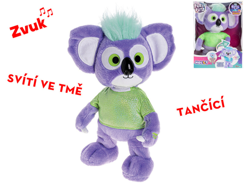 MikroTrading Koala plyšová tančící se zvukem a svítící ve tmě