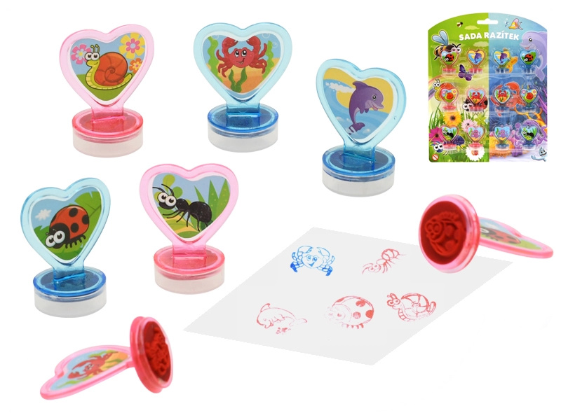 Sada razítek Hmyz a vodní svět, 12 ks