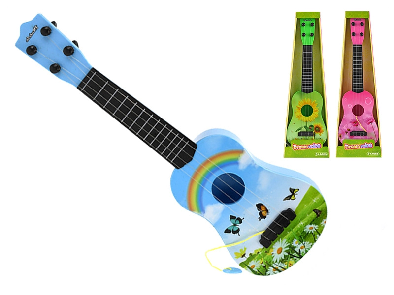 Dětská ukulele kytara 48 cm – barevná hračka pro malé muzikanty