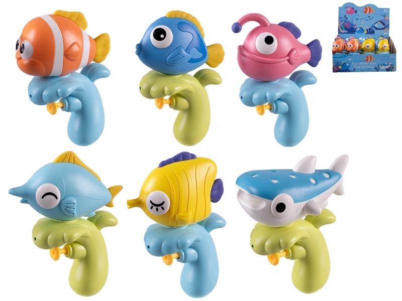 Vodní pistole ve tvaru ryby 15 cm