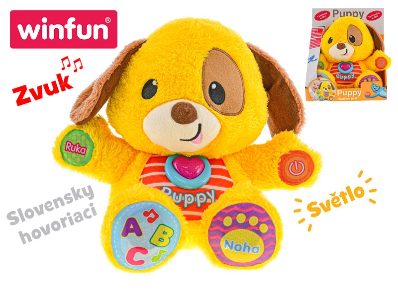 Naučný mluvící pejsek Puppy se světlem a zvukem 33 cm