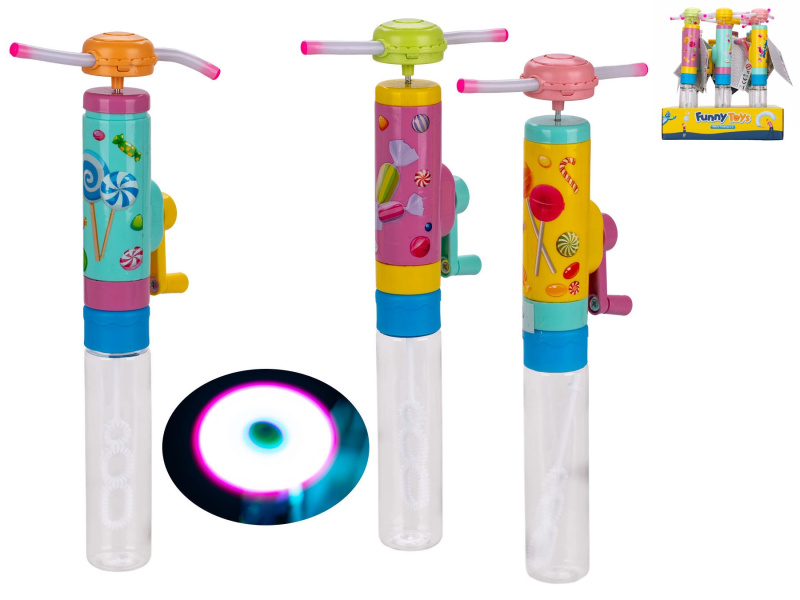 Bublifuk s vrtulkou na baterie a světlem