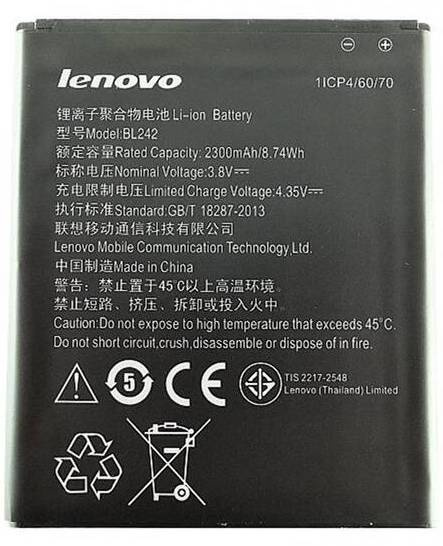 Baterie Lenovo BL242 pro telefon Lenovo A6000 / Li-Ion / 2300 mAh / 3,8 V / černá Varianta: ivi1