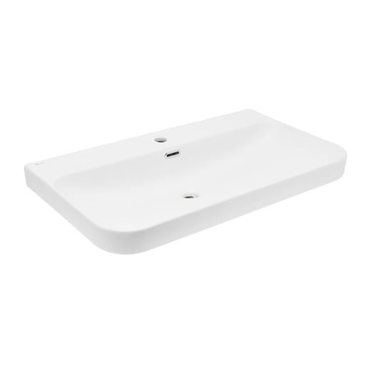 Nábytkové umyvadlo SAT Fusion 81x46 cm bílá matná, otvor pro baterii uprostřed SATFUS8046MW