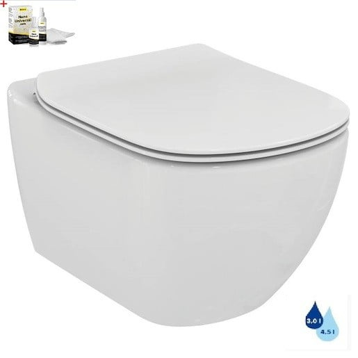 Ideal Standard Tesi wc s prkénkem softclose závěsné zadní odpad SIKOSIST0078