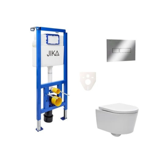 Cenově zvýhodněný závěsný WC set Jika do lehkých stěn / předstěnová montáž+ WC SAT Brevis SIKOJSW2