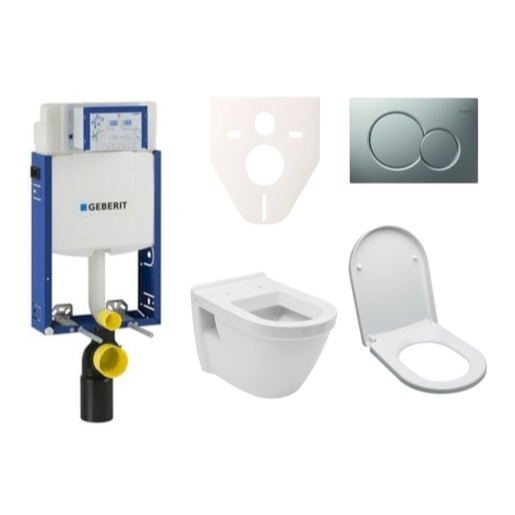 Cenově zvýhodněný závěsný WC set Geberit k zazdění + WC VitrA S50 SIKOGE2V3
