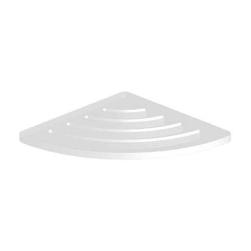 Rohová polička SAT X-Way bílá SATDXWPOLR21B