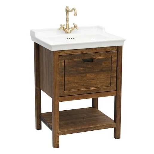 Koupelnová skříňka s umyvadlem Naturel Country 65x85x53 cm palisandr COUNTRY65ZPA