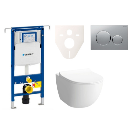 Cenově zvýhodněný závěsný WC set Geberit do lehkých stěn / předstěnová montáž+ WC VitrA VitrA Shift SIKOGES4N42