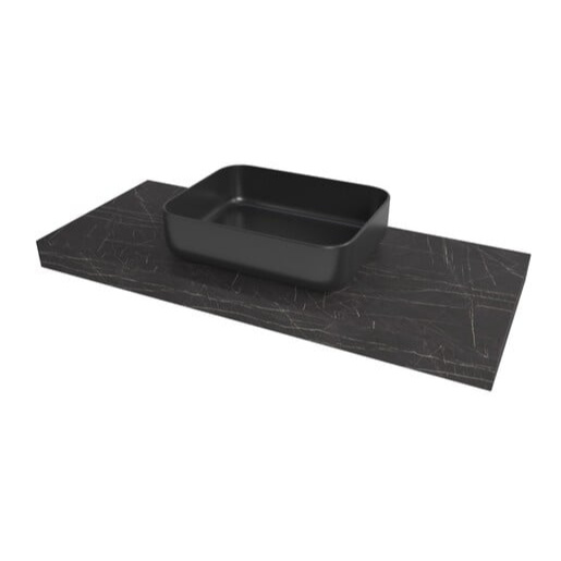 Deska pod umyvadlo Naturel Dolce 80x8x50 cm Pietra Grigia černá mat DO8050PBC