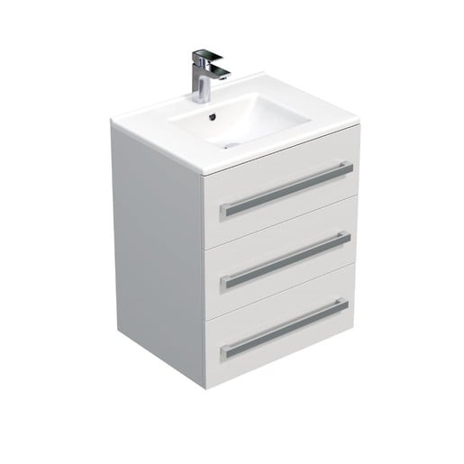 Koupelnová skříňka s umyvadlem SAT Cube Way 60x76,5x46 cm bílá lesk CUBE46603BIMOD