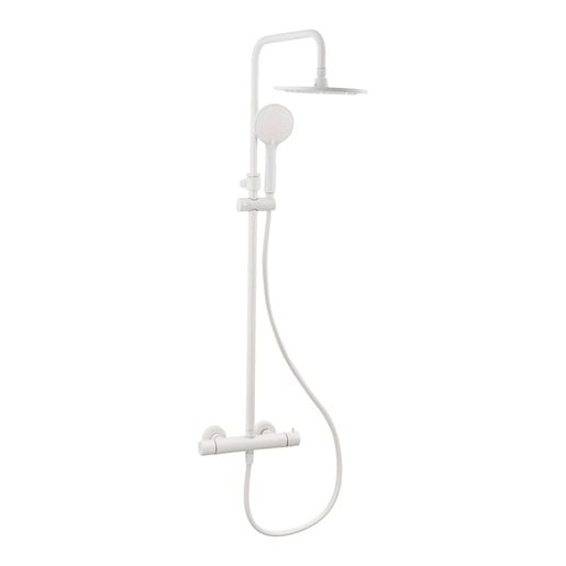 Sprchový systém SAT B-Way s termostatickou baterií bílá matná SATBWSSTKB