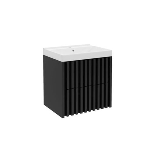 Koupelnová skříňka s umyvadlem SAT Delano 60x46 cm černá mat DELANO60ZCUM