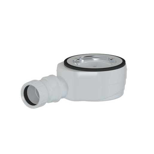 Vaničkový sifon MULTI 90 x 40mm nízký nerezová příruba a kloub s matkou ESLIM90KL