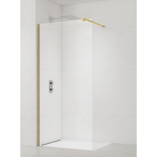 Sprchová zástěna Walk-in 100 cm SAT v barvě profilu zlatá lesk SATBWI100PRZ