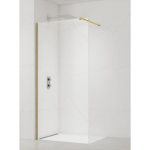 Sprchová zástěna Walk-in 110 cm SAT v barvě profilu zlatá lesk SATBWI110PRZ
