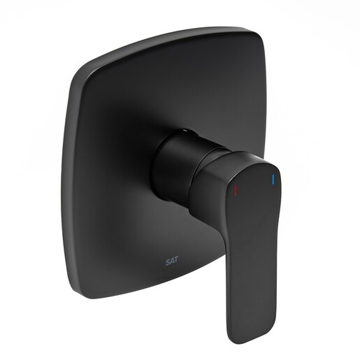 Sprchová baterie SAT Cube Way včetně podomítkového tělesa černá matná CU210C