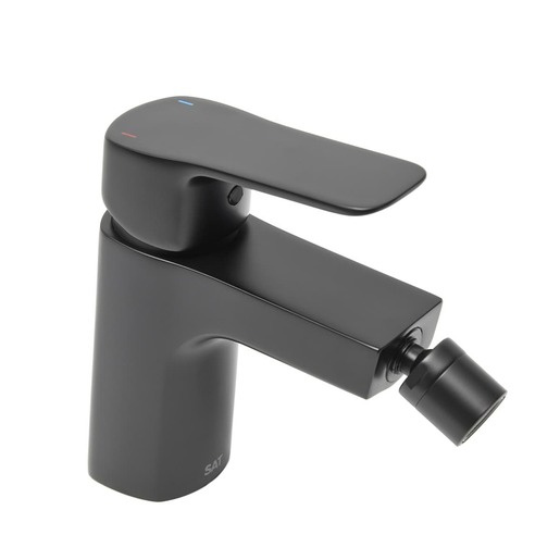 Bidetová baterie SAT Cube Way s výpustí černá matná CU235C