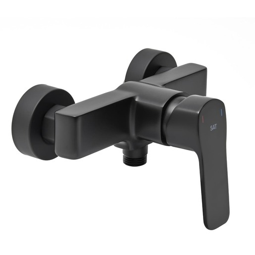 Sprchová baterie SAT Cube Way bez sprchového setu 150 mm černá matná CU268C