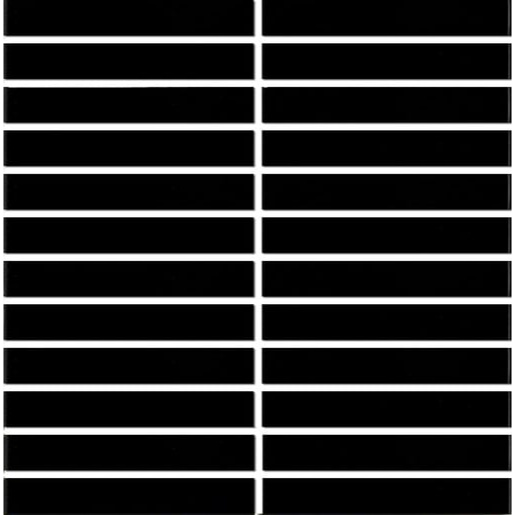 Keramická mozaika Premium Mosaic Kit Kat black 30x30 cm mat MOSKK2BKM