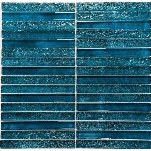 Skleněná mozaika Premium Mosaic ocean blue 30x30 cm lesk MOSPTK1