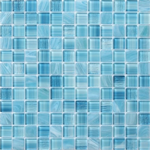 Skleněná mozaika Premium Mosaic aqua blue 30x30 cm lesk MOSCH192