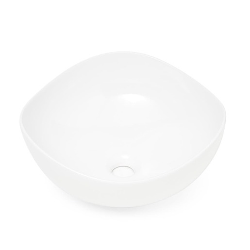 Umyvadlo na desku SAT Feel 38x38 cm bez otvoru na baterii SATUMFEEL3838