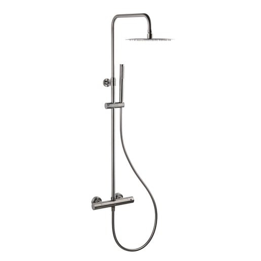 Sprchový systém SAT Aurum s termostatickou baterií broušený gun metal SATSSTKAURBGM