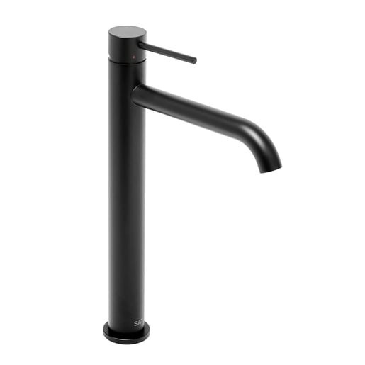 Vysoká umyvadlová baterie SAT Aurum bez výpusti černá matná SATBAUR285C