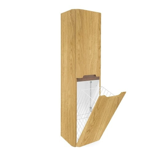 Koupelnová skříňka vysoká s košem na prádlo SAT Fusion 40x149x33 cm dub medový mat SATFUSIONV40DMK