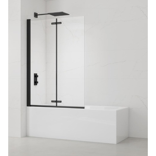 Vanová zástěna SAT SK 150x105 cm černá SATVZSKNEW105C