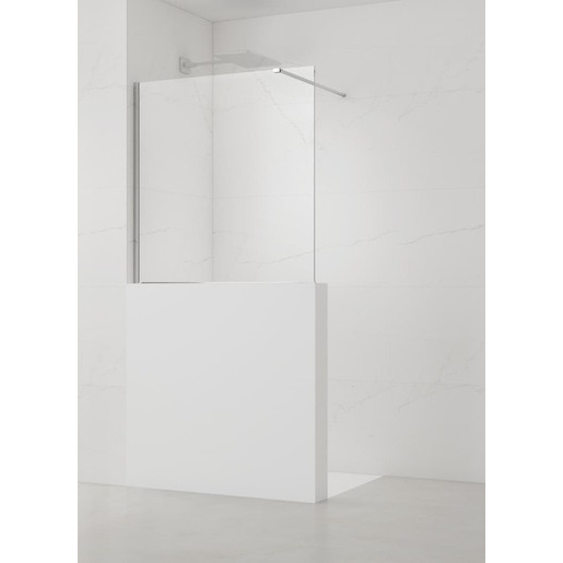Sprchová zástěna SAT Walk-in 110x100 cm na sníženou příčku chrom SATBWIS110PR