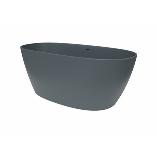 Volně stojící vana SAT Aula 160x78,7 cm litý mramor levá i pravá tmavě šedá SATAULA1600MG