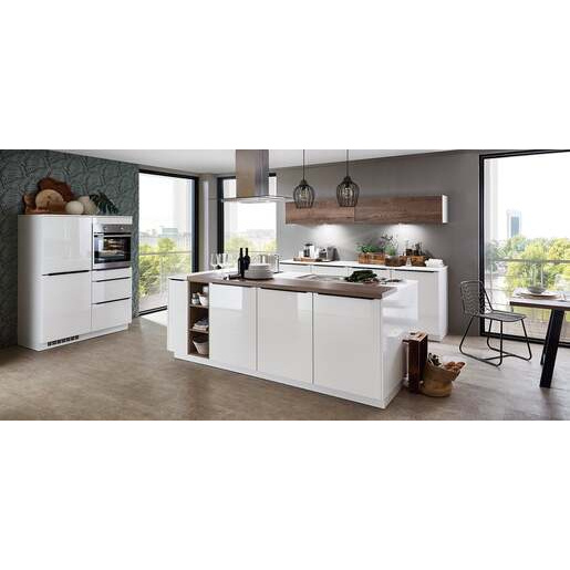 Vzorek kuchyňských dvířek Naturel Fatma 503, Lakovaný laminát, Alpská bílá vysoký lesk VZOREKFATMA503